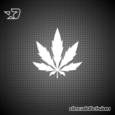 Cannabis Leaf II Silhouette Sticker